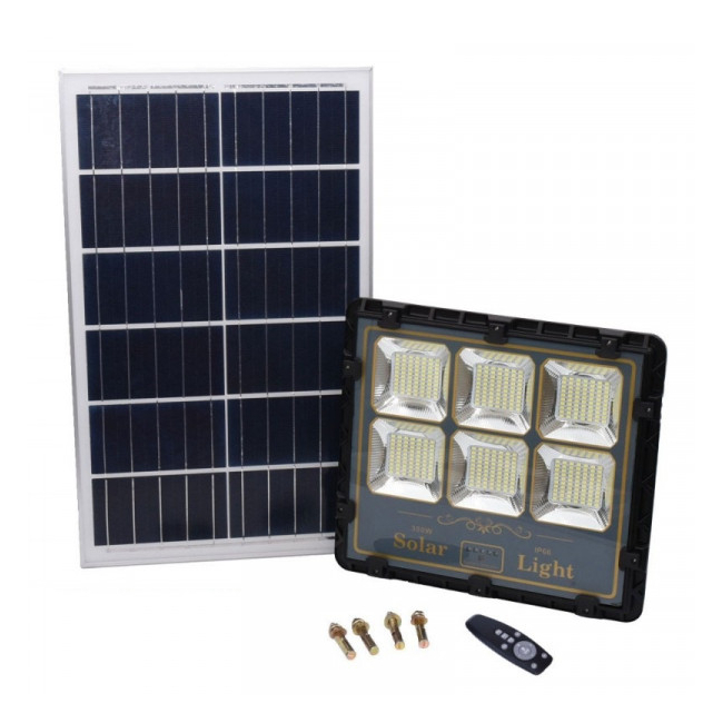 Proiector LEDuri 300W Panou Solar Telecomanda Senzor IP65 18D046 XXM