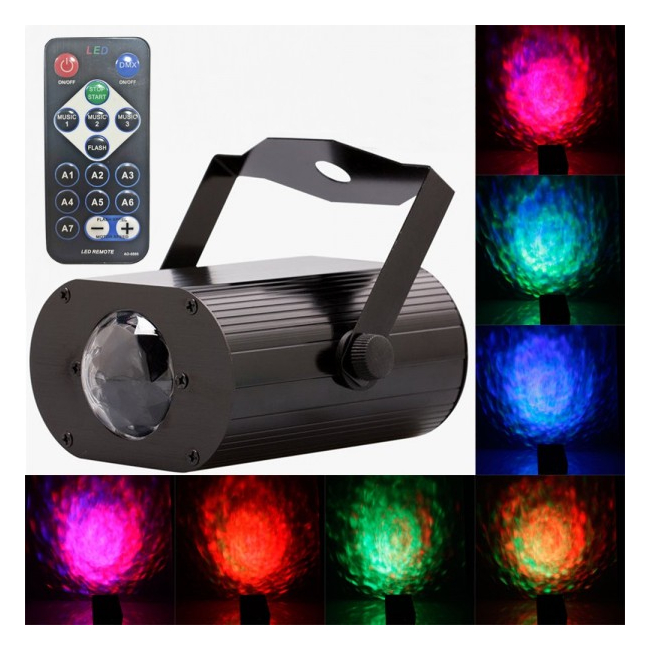 Proiector Lumini Disco Efect Reflexie Apa cu Telecomanda Wateripple