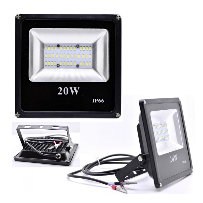 Proiector Slim LED SMD 20W Alb Rece 12V Clesti IP66 20B002 XXM