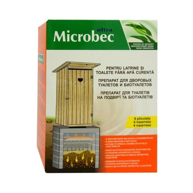 Pulbere pentru haznale si latrine uscate Microbec 4x30g 1658 DNC33845