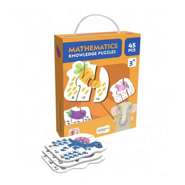Puzzle educativ pentru copii 45 piese mari Matematica 88683 CWT
