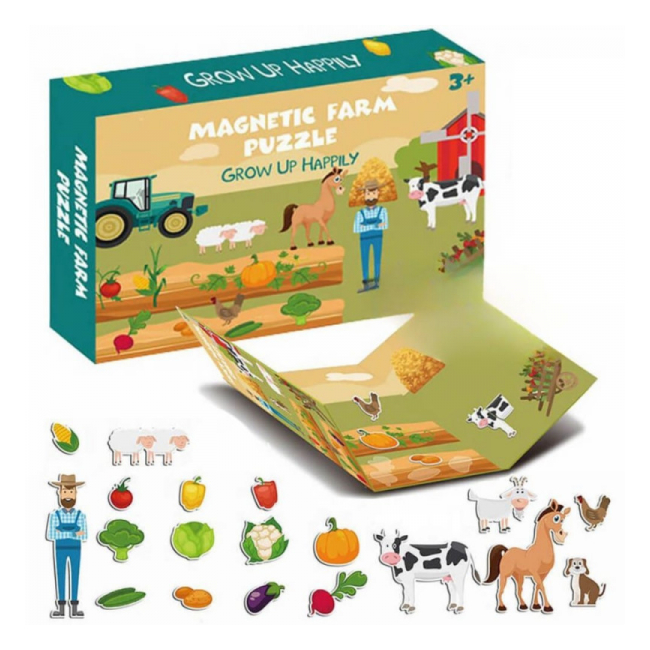Puzzle magnetic cu animale Ferma 8326-6 CWT