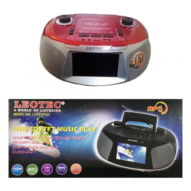 Radio portabil cu USB Display LCD si TV Player Leotec LTR316TUC