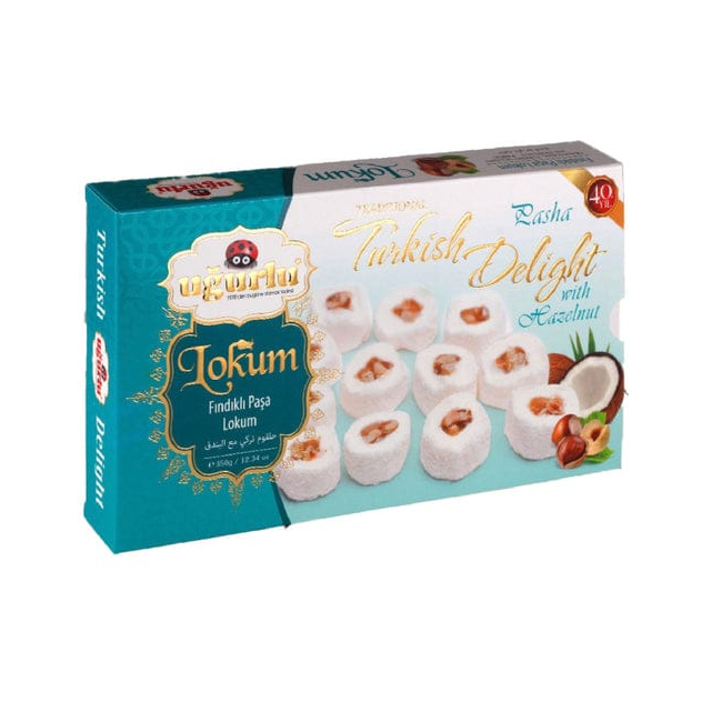 Rahat Turcesc Alune de Padure si Cocos Turkish Delight Ugurlu 180g MGR
