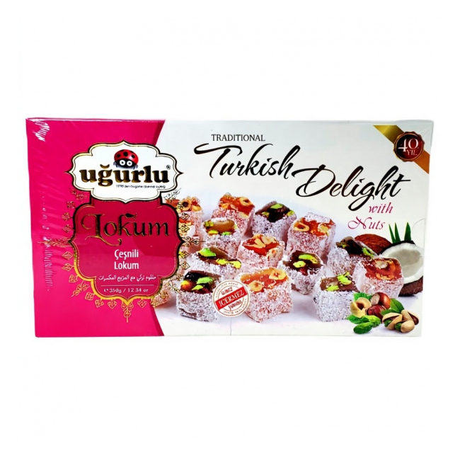 Rahat Turcesc Alune de Padure si Fistic Turkish Delight Ugurlu 350g MGR