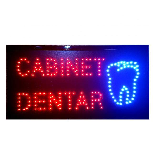 Reclama Luminoasa cu LED 55x33cm Cabinet Dentar
