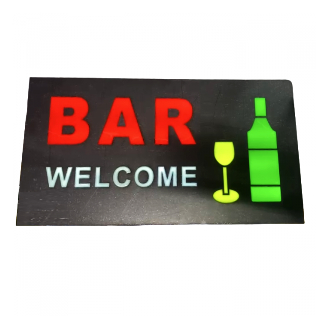 Reclama Luminoasa LED Neon BAR Welcome Animat Sticla Pahar 45x25cm MHM