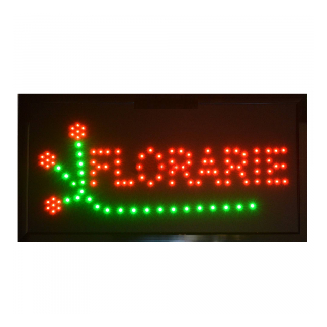 Reclama Luminoasa Panou LEDuri Animate Florarie 50x25cm KNH