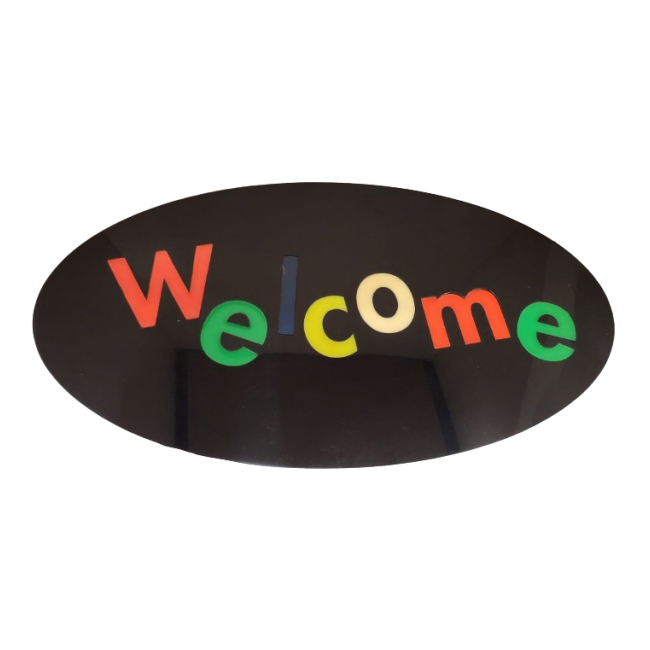 Reclama Luminoasa Panou tip Neon LED Interior Color Welcome 50x25cm MHM