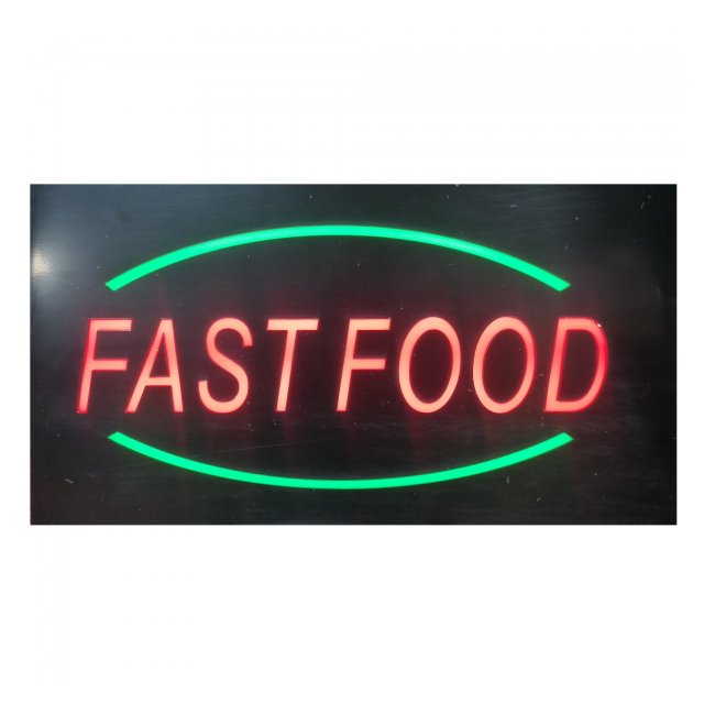 Reclama Luminoasa Panou tip Neon LED Interior Fast-Food 50x25cm KNH