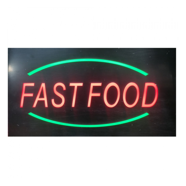 Reclama Luminoasa Panou tip Neon LED Fast-Food 50x25cm KNH