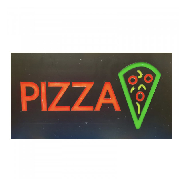 Reclama Luminoasa Panou tip Neon LED Interior, Felie PIZZA 50x25cm KNH