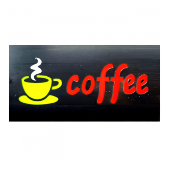 Reclama Luminoasa Panou tip Neon LED Interior mesaj COFFEE 50x25cm MHM