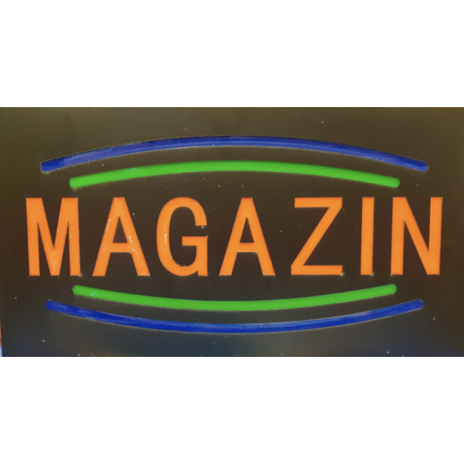 Reclama Luminoasa Panou tip Neon LED Interior mesaj MAGAZIN 50x25cm KNH