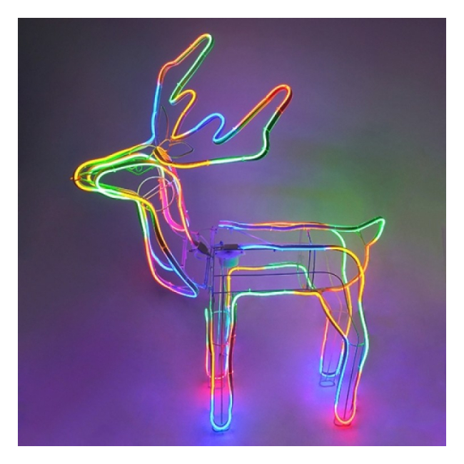 Ren Craciun Solar 3D Furtun Neon Flex LED Multicolor Static 60x70cm NMG