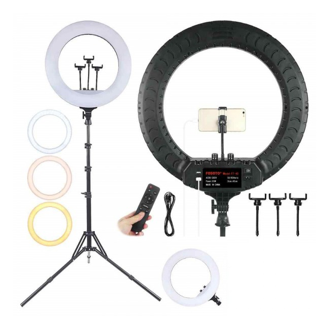 Ring Light Lampa Circulara LED 2700K-6500K Telecomanda 18Inch 46cm