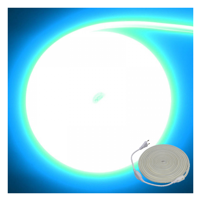 Rola 5m Banda LED COB Albastru Cer Neon Flex 288led/m 10W 18A199 XXM