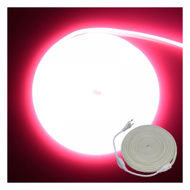 Rola 5m Banda LED COB Roz Intens Neon Flex 288led/m 10W 18A193 XXM