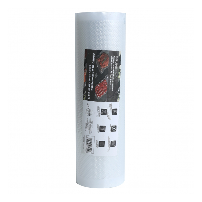 Rola cu pungi gofrate pentru vidat alimente 20x500cm Grunberg GR6150