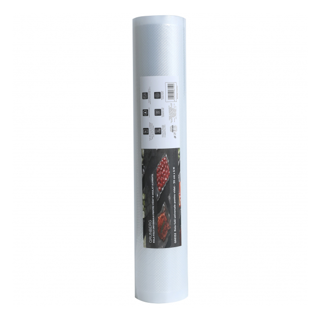 Rola cu pungi gofrate pentru vidat alimente 30x500cm Grunberg GR6152
