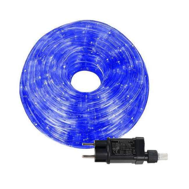 Rola Furtun Luminos de Craciun 10m 8 Jocuri Lumini Albastru Alimentare Priza LED10M