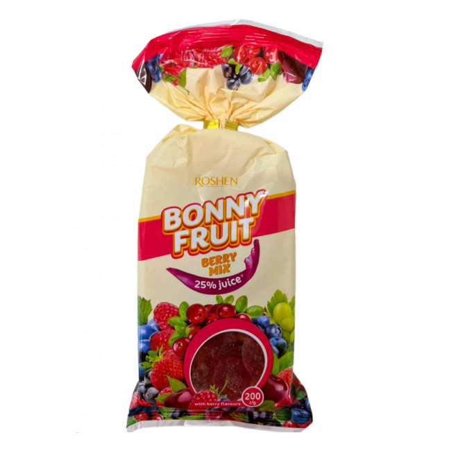 Roshen Bonny Fruit Berry Mix Jeleuri cu Aroma de Fructe 200g MGR23239