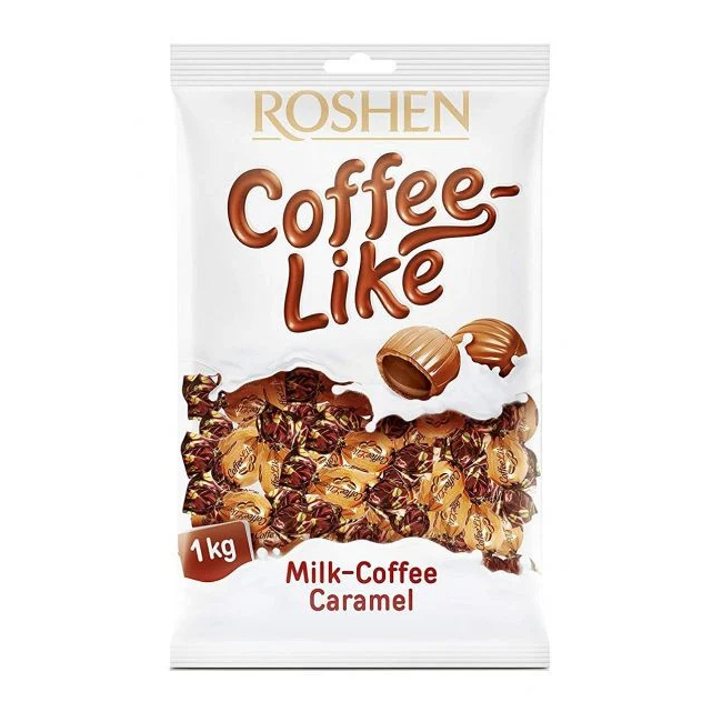 Roshen Coffee like Dropsuri cu Umplutura de Cafea si Lapte 1Kg MGR601