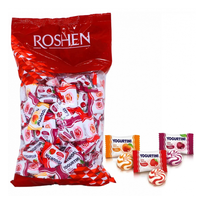 Roshen Yogurtini Mix Bomboane Drops Arome Fructe si Iaurt 1Kg MGR20340
