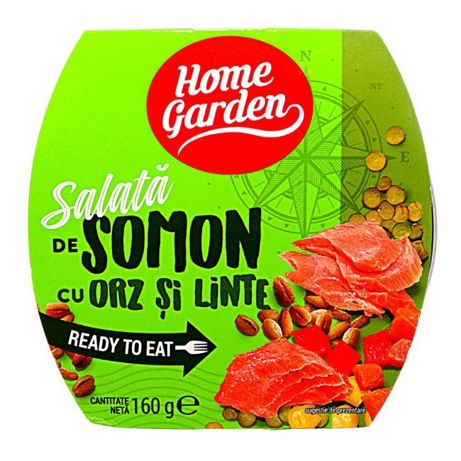 Salata de somon cu orz linte si legume Home Garden 160g MGR26710