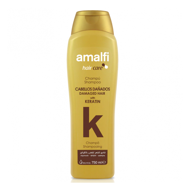 Sampon cu keratina si ulei de argan pentru par deteriorat 750ml Amalfi DNC15955