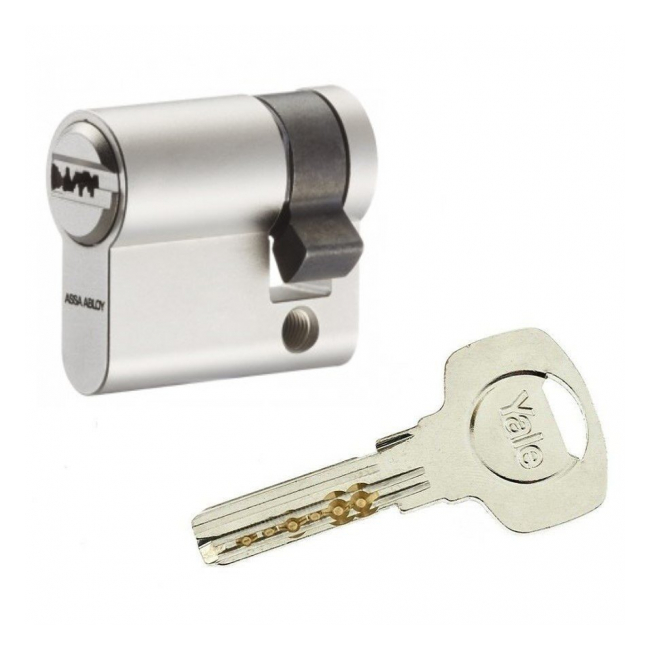 Semicilindru amprenta 30×10 4chei crom pentru usa garaj Yale 1000CA MNR9845