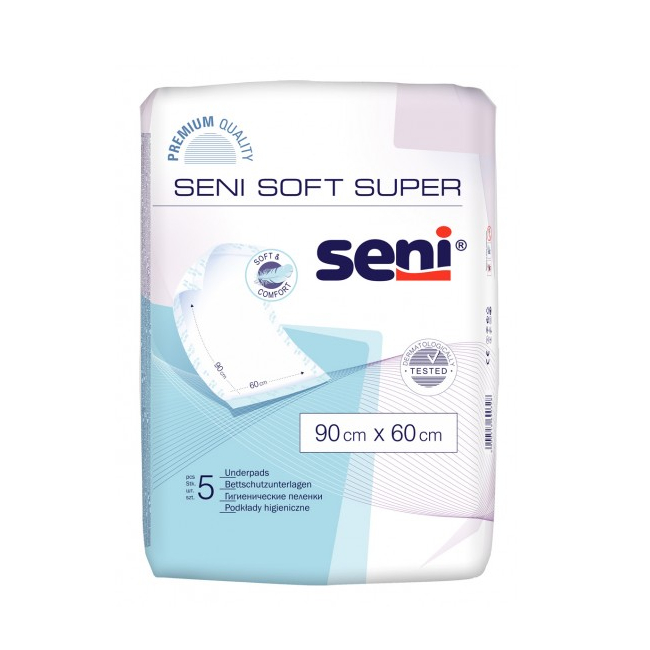 Seni Soft Protectie Pat 60x90cm 5 Aleze Premium SUPER DNC3081