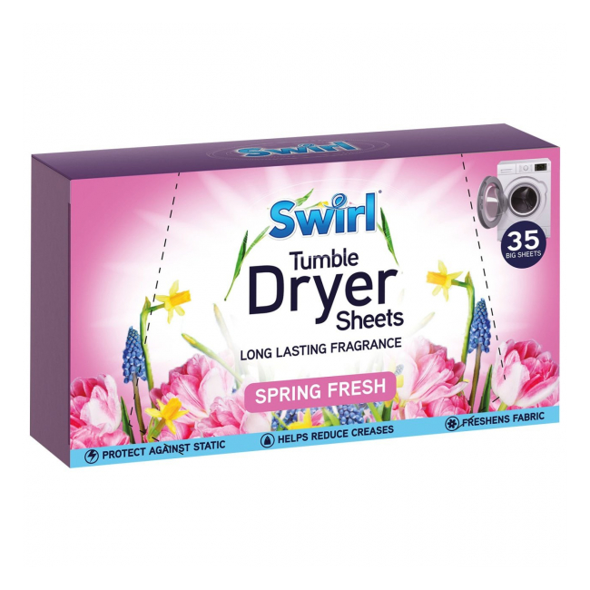 Servetele parfumate uscator rufe Spring Fresh 35 buc Swirl DNC64185