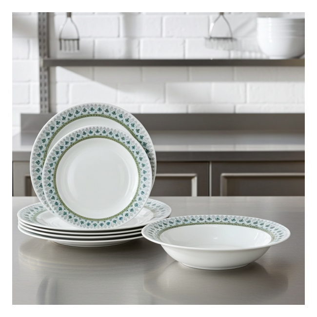 Serviciu de Masa 3x6piese 18 Farfurii Opal Rotund Model Persia DNC65400