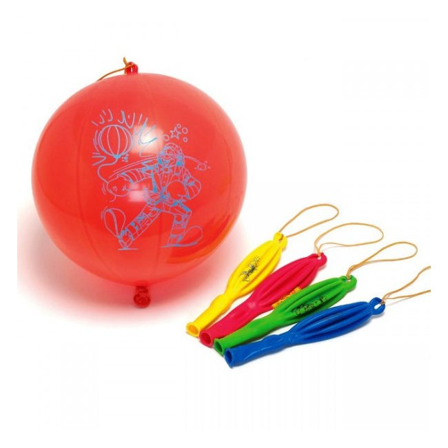 Set 10 Baloane Colorate cu Snur Punch Balloons