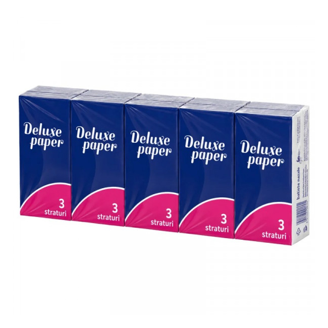 Set 10 Pachete Servetele Batiste Igienice 3str Deluxe Paper CNN DNC