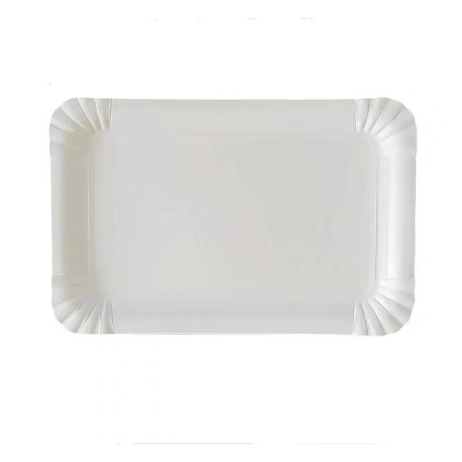 Set 10 Platouri din Carton Albe Dreptunghiulare 16x23cm Marpa DNC64438