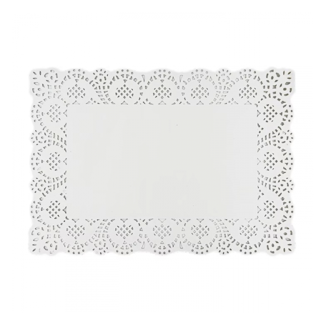 Set 100 Hartii Albe Dantelate pentru Prajituri 25x35cm SNK 1133B DNC65211