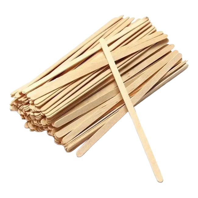 Set 1000 Palete din Lemn pentru amestecat cafeaua 11cm Practik CNN51504