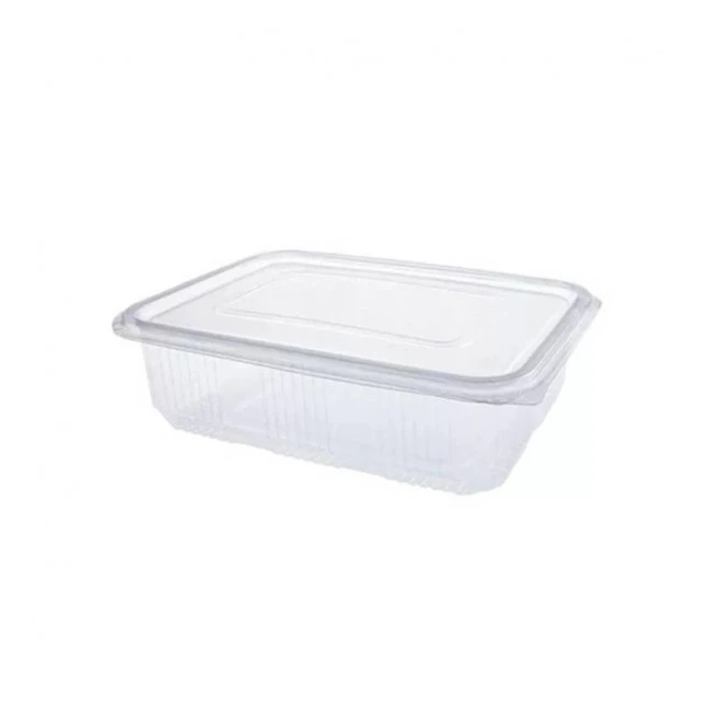 Set 100x Caserole PET Transparent capac atasat 750gr DNC29540
