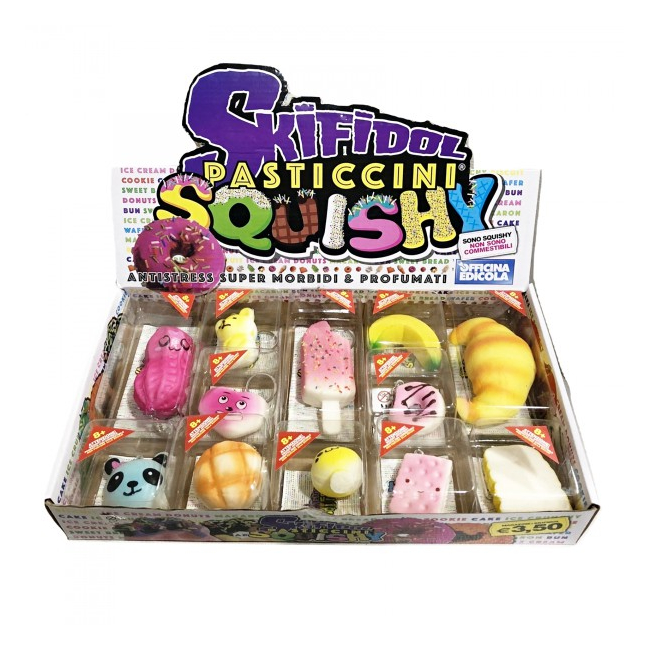 Set 12 Brelocuri Chei Squishy Antistres Parfumate Pasticinni