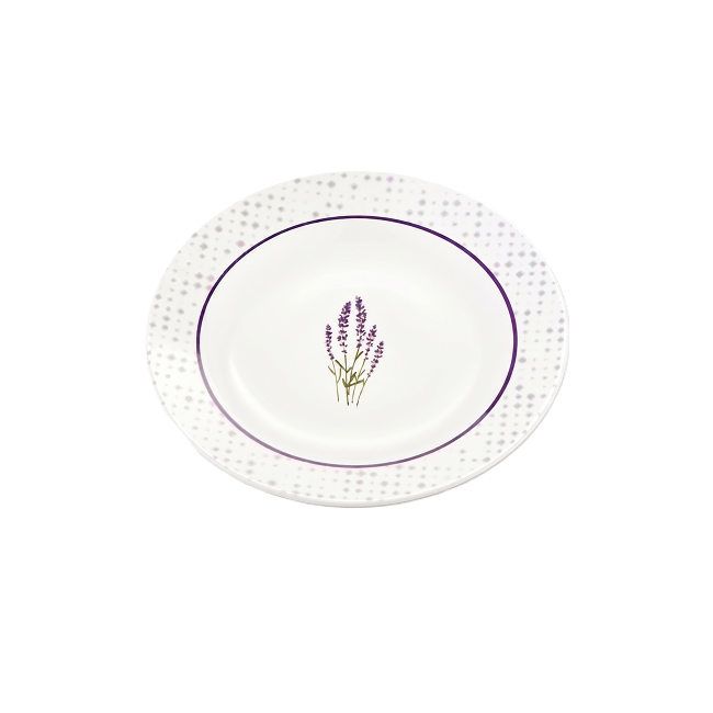 Set 12 Farfurii Intinse Desert Portelan Fin Lavanda 20cm Grunberg 12xTDP201