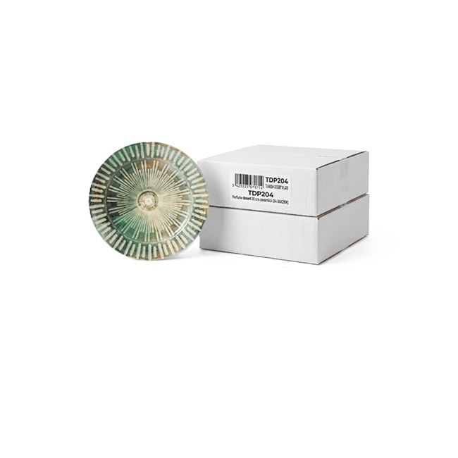 Set 12 Farfurii Intinsa desert Portelan Fin Radial 20cm Grunberg 12xTDP204