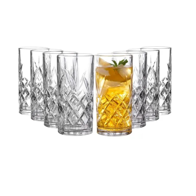 Set 12 Pahare Apa din Sticla 300ml Mansoura Glass Elusia DIV. MODELE CNN49700