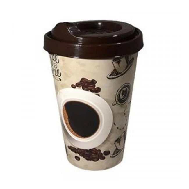 Set 12 Pahare Cafea Plastic cu Capac 400ml DIV. MODELE AK626 16264MLI