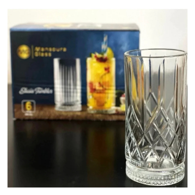 Set 12 Pahare Tumbler Sticla 300ml Mansoura Morano Romburi TIMELESS CNN