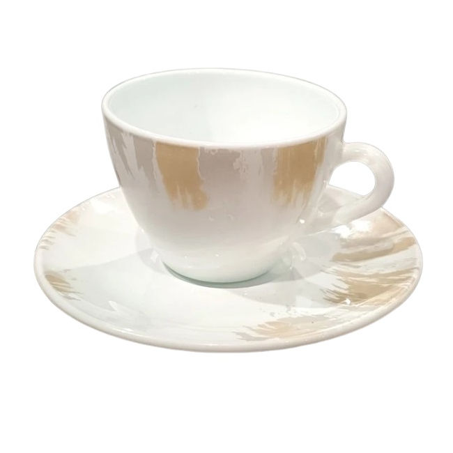 Set 12 Piese 6 Cesti Cafea 190ml 6 Farfurioare Opal ZENTONE DNC65135