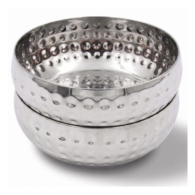 Set 2 boluri Inox stantate decorative 14x5cm Grunberg IGR7065