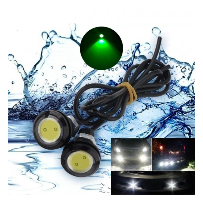 Set 2 LEDuri Lumini Auto 23mm 12V 9W IP65 Verde 1F046 XXM