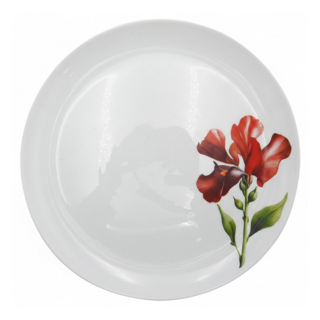 Set 6 Platouri Rotund Opal Model Sabrina Red 30cm DNC67374